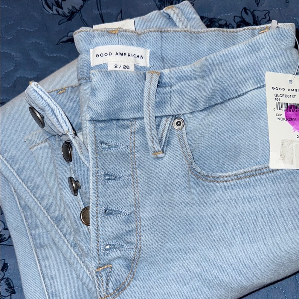 Good American High Rise Blue Jeans Classic Style